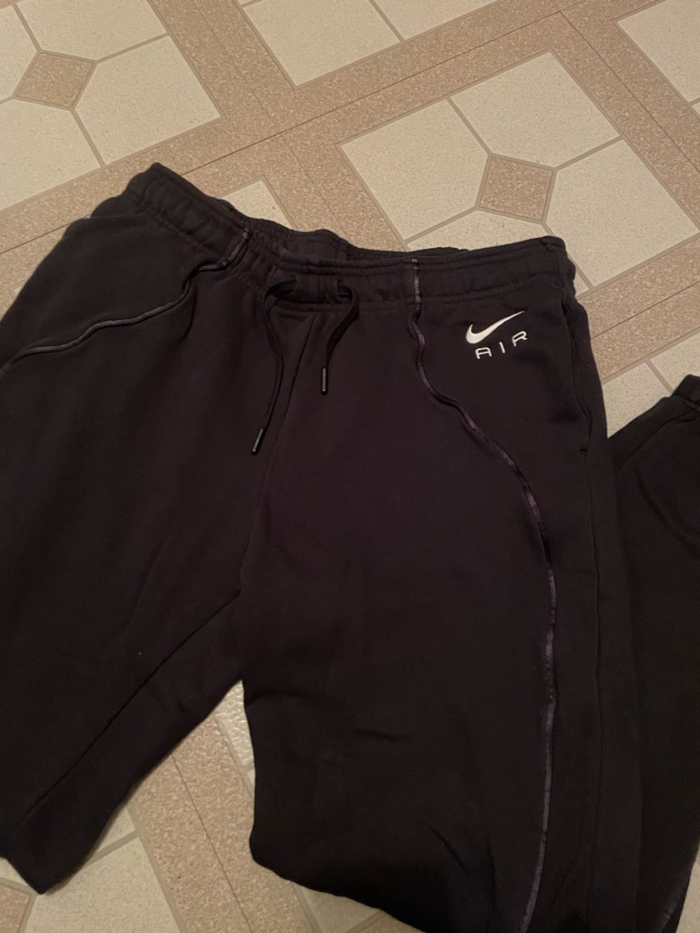 Y2K Nike Air Black Cuffed Sweatpants Comfy